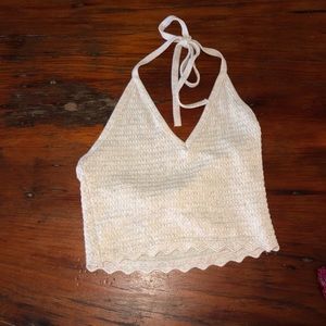 White Halter Top